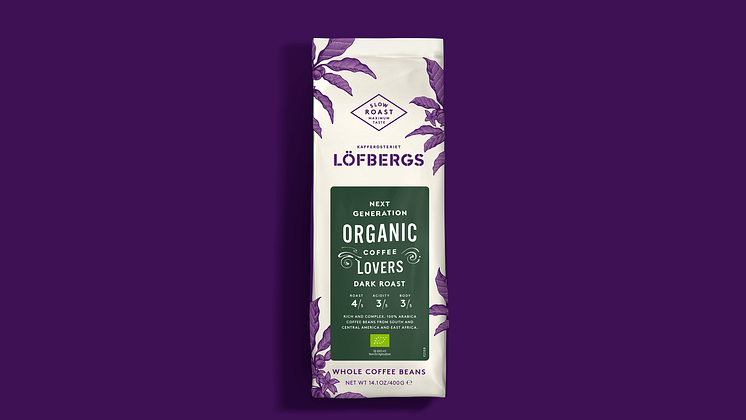 Löfbergs Organic Dark Roast, hela bönor