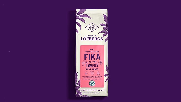 Löfbergs Fika Dark Roast, hela bönor