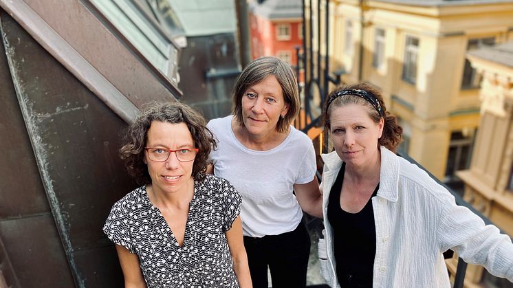 På bilden: Meriam Chatty, projektledare, Silvia Erhhagen kommunikationschef, Caroline Källner, tf överintendent.