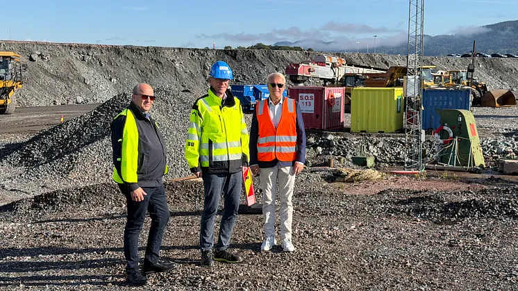 Fra venstre: Torgeir Finnerud (Eidos), Arne Fosen (Drammen Havn) og Anders Edbo (Eidos). 