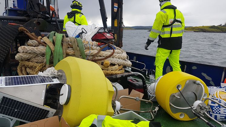 Cautus Geo har hatt målebøyer utenfor Langøyene siden mai 2020.