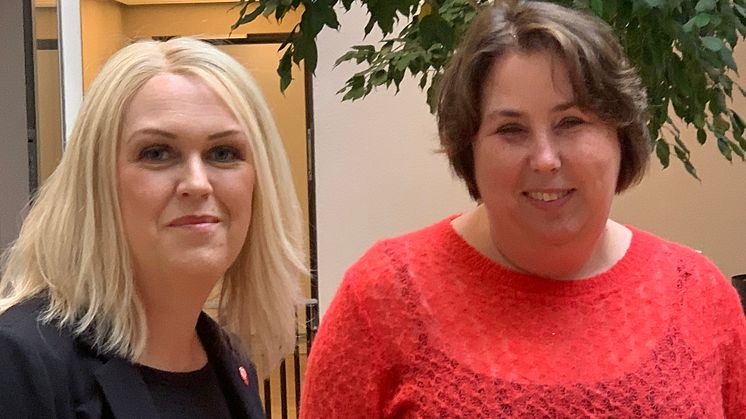 Lena Hallengren, socialminister och Malin Ekman Aldén, generaldirektör på Myndigheten för delaktighet