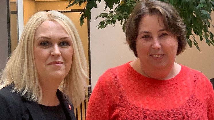 Lena Hallengren, socialminister och Malin Ekman Aldén, generaldirektör på Myndigheten för delaktighet