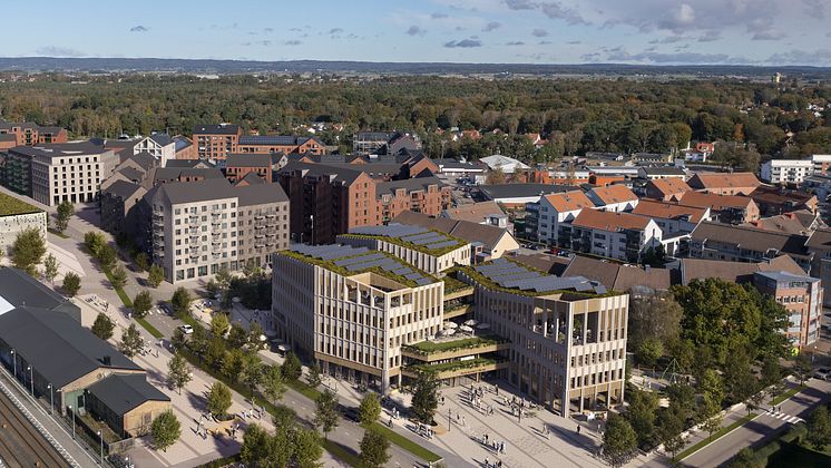 ÄNGELHOLMS STADSHUS Flygvy