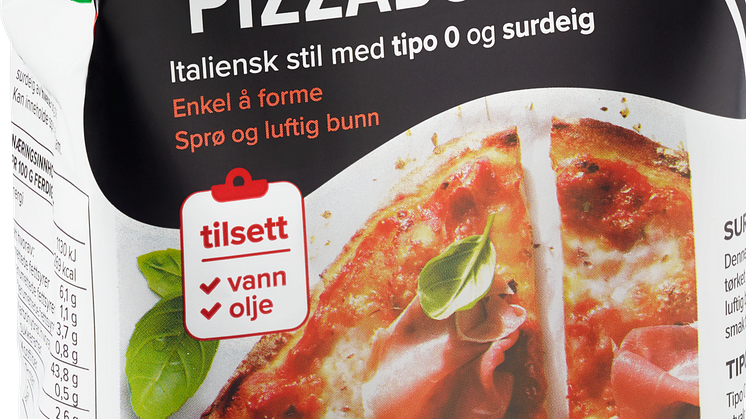 Pizzabunn Tipo 0 med Surdeig