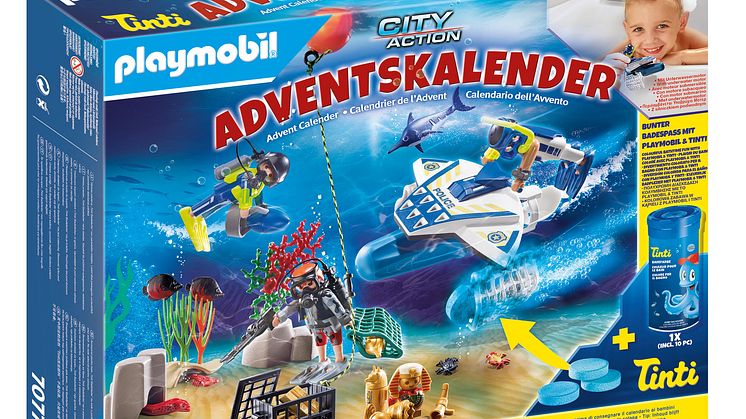 Adventskalender Badespaß Polizeitaucheinsatz (70776) von PLAYMOBIL