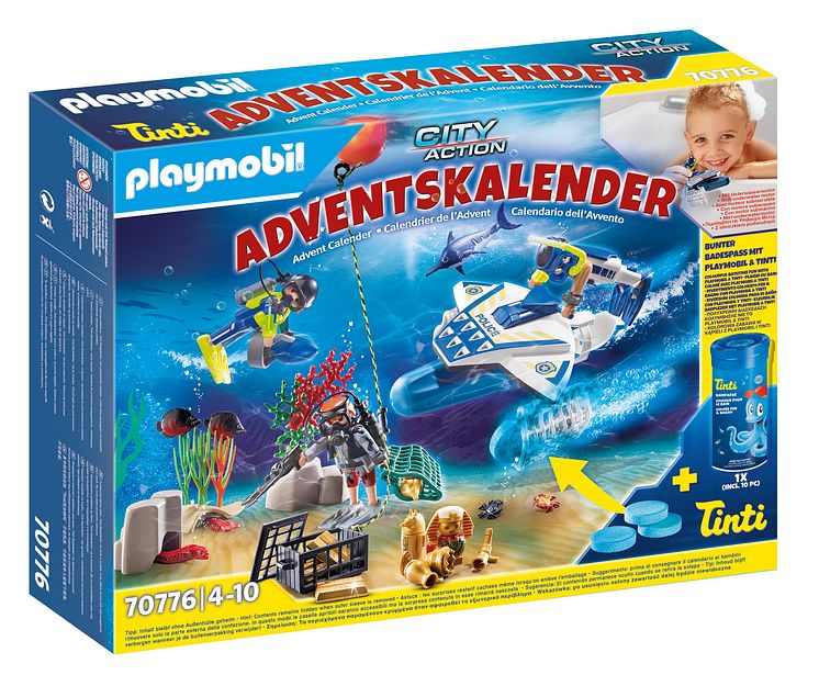 Adventskalender Badespaß Polizeitaucheinsatz (70776) von PLAYMOBIL