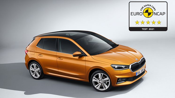Den nye ŠKODA FABIA har fået det maksimale antal stjerner hos Euro NCAP for sin gode sikkerhed.