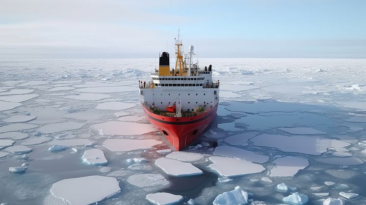 Forschungsschiff erforscht die gefrorene Landschaft der Antarktis | Adobe Stock