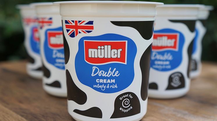Müller skims off 500 tonnes of virgin plastic annually with new cream pot 