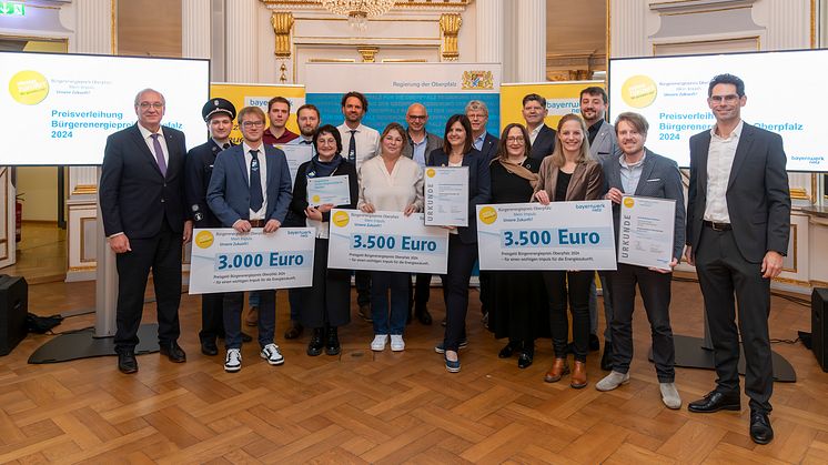 Auszeichnung für innovative Energieprojekte: Bürgerenergiepreis Oberpfalz vergeben
