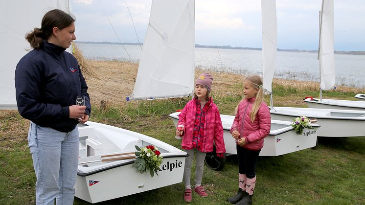 Auch die Jüngsten hatten die große Ehre, Boote zu taufen