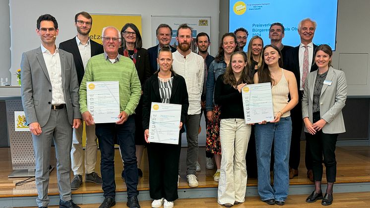 Bürgerenergiepreis für oberbayerische Energiewendeprojekte