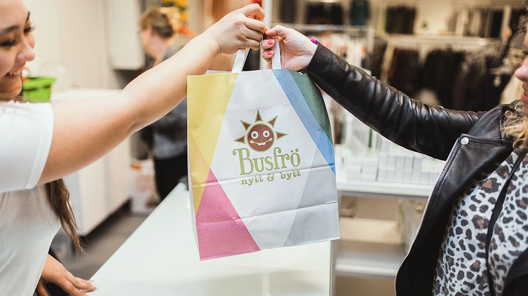 Busfrö Nytt & Bytt, Sveriges största kommersiella secondhandkedja, öppnar på Kullagatan i Helsingborg