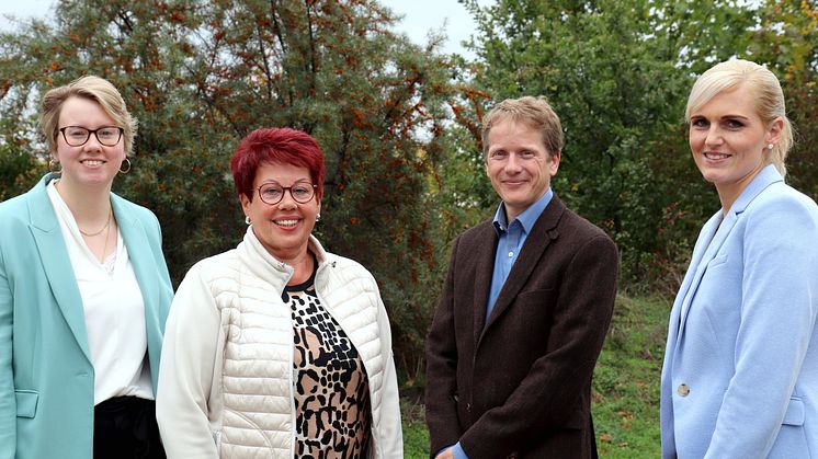 v.l. Dr.in Hannah Lathan, Geschäftsführerin der VGG, Prof.in Dr.in i.R. Martina Flath, 1. Vorsitzende, Prof. Dr. Leif Mönter, stellvertretender Vorsitzender und Dr.in Dorothee Belling, Schatzmeisterin der Vereins. 