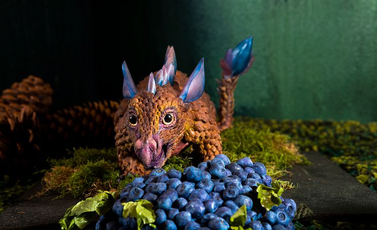 Blåbärsdraken Myrtilus är en minidrake