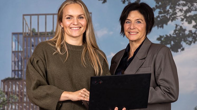 Julie Rønning Indrelid og Ann-Elin Thunhaug går inn i nye stillinger som prosjektledere i Drammen Helsepark i januar 2023. (Foto: Jørn Grønlund)