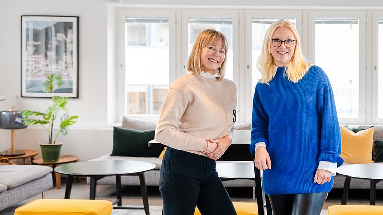 Helena Rex, VD The Park, och Charlotta Lundin, grundare av Business Women Sverige, är båda glada över det nya samarbetsavtalet mellan dem. 