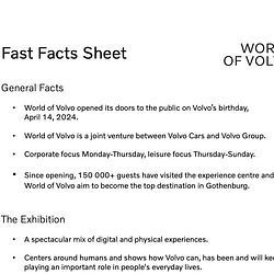 Fast Facts Sheet