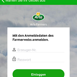Startbildschirm_Arla Farmers App