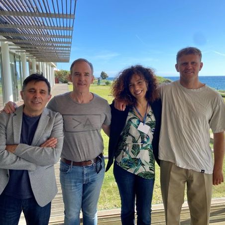 Paul Renaud and Laurids Enevoldsen (Akvaplan-niva) with Project Leader Paco Arenas and Researcher Marina Dolbeth, both from CIIMAR (Interdisciplinary Centre of Marine and Environmental Research). Photo: Sofia Hernández Chan