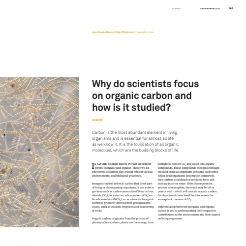 Why do scientists focus on organic carbon and how is it studied - Framforum 2024_spreads.pdf