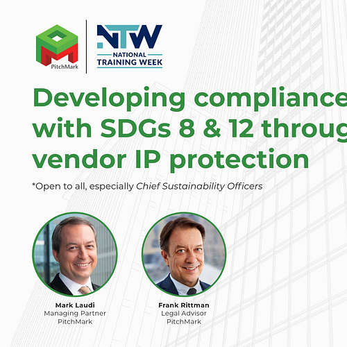 PitchMark It Before Pitch It - Developing Compliance with SDGs 8 & 12 Through Vendor IP Protection