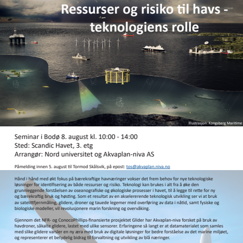 Program seminar blå næringer Bodø august 2019
