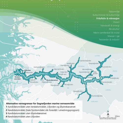 Faktaark KU marint vern Sognefjorden - Friluftsliv og Rekreasjon