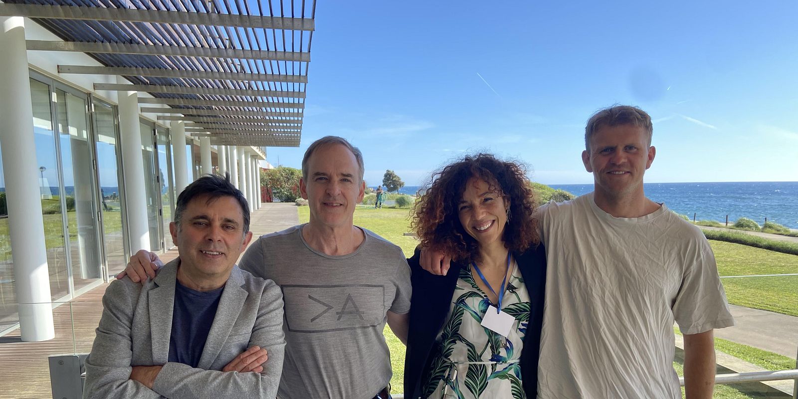 Paul Renaud and Laurids Enevoldsen (Akvaplan-niva) with Project Leader Paco Arenas and Researcher Marina Dolbeth, both from CIIMAR (Interdisciplinary Centre of Marine and Environmental Research). Photo: Sofia Hernández Chan