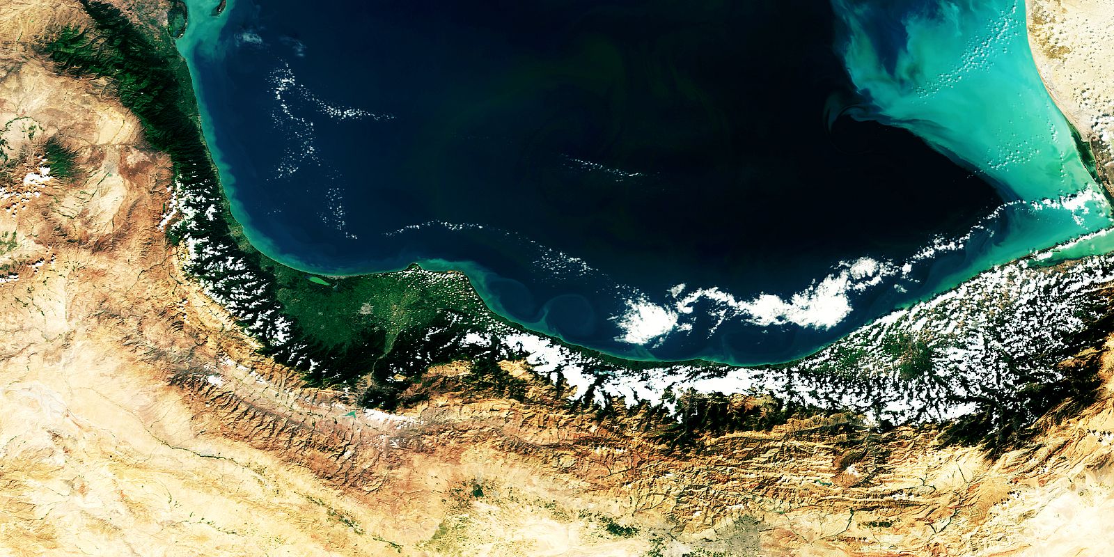 Caspian Sea (Credit © ESA, CC BY-SA 3.0 IGO)