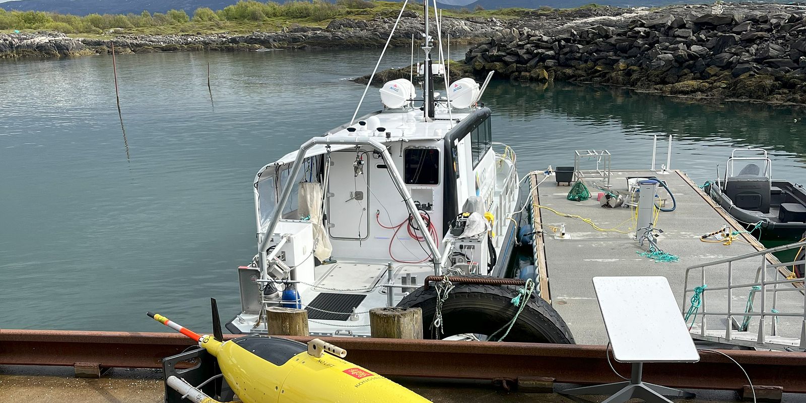 A seaglider equipped with the optical sensor UVP6 (Photo: Pierre Priou/Akvaplan-niva)