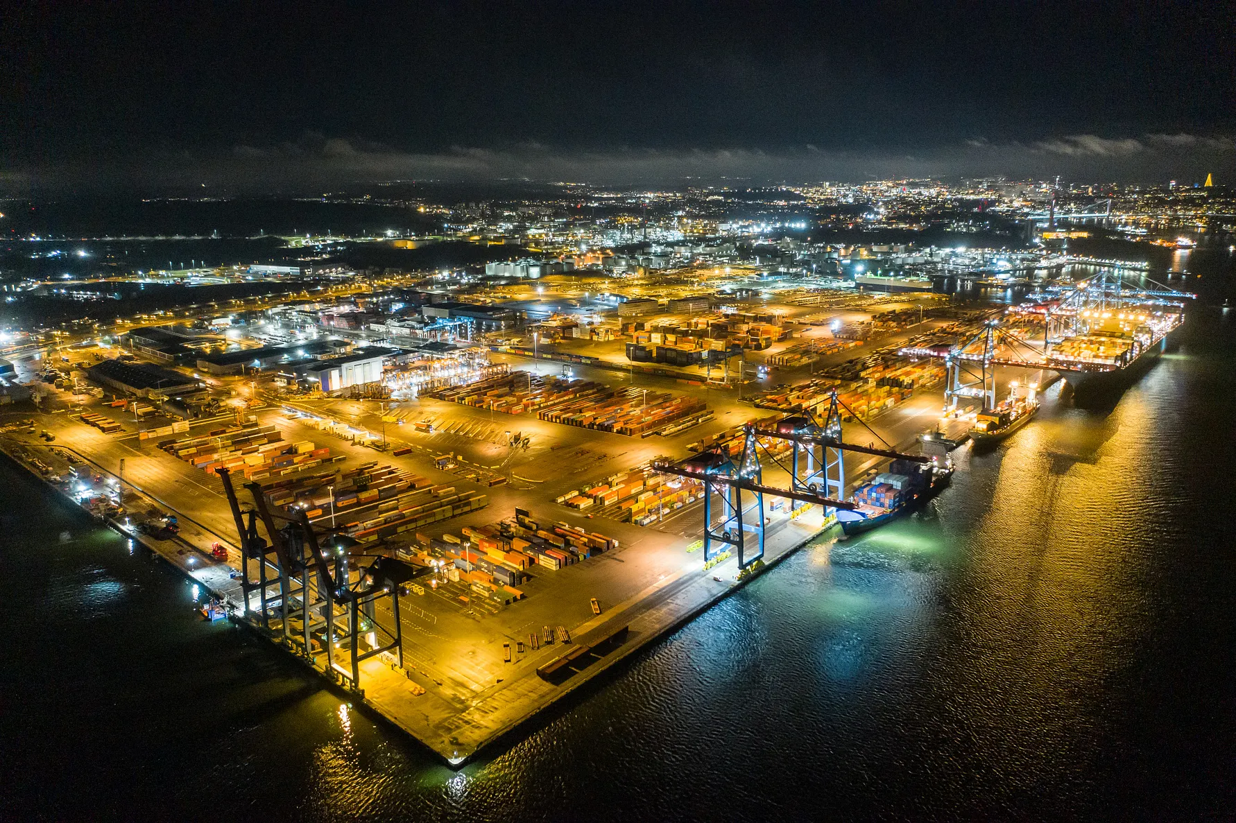 Containerterminalen i Göteborgs Hamn. Bild: Göteborgs Hamn.