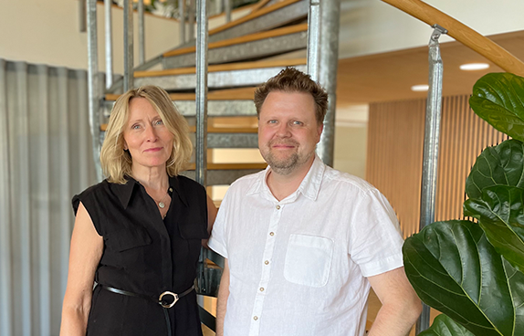 De två ansvariga för certifieringsarbetet på Kontek – Ewa Lundgren, Quality Manager och Jens Aspman, CISO.