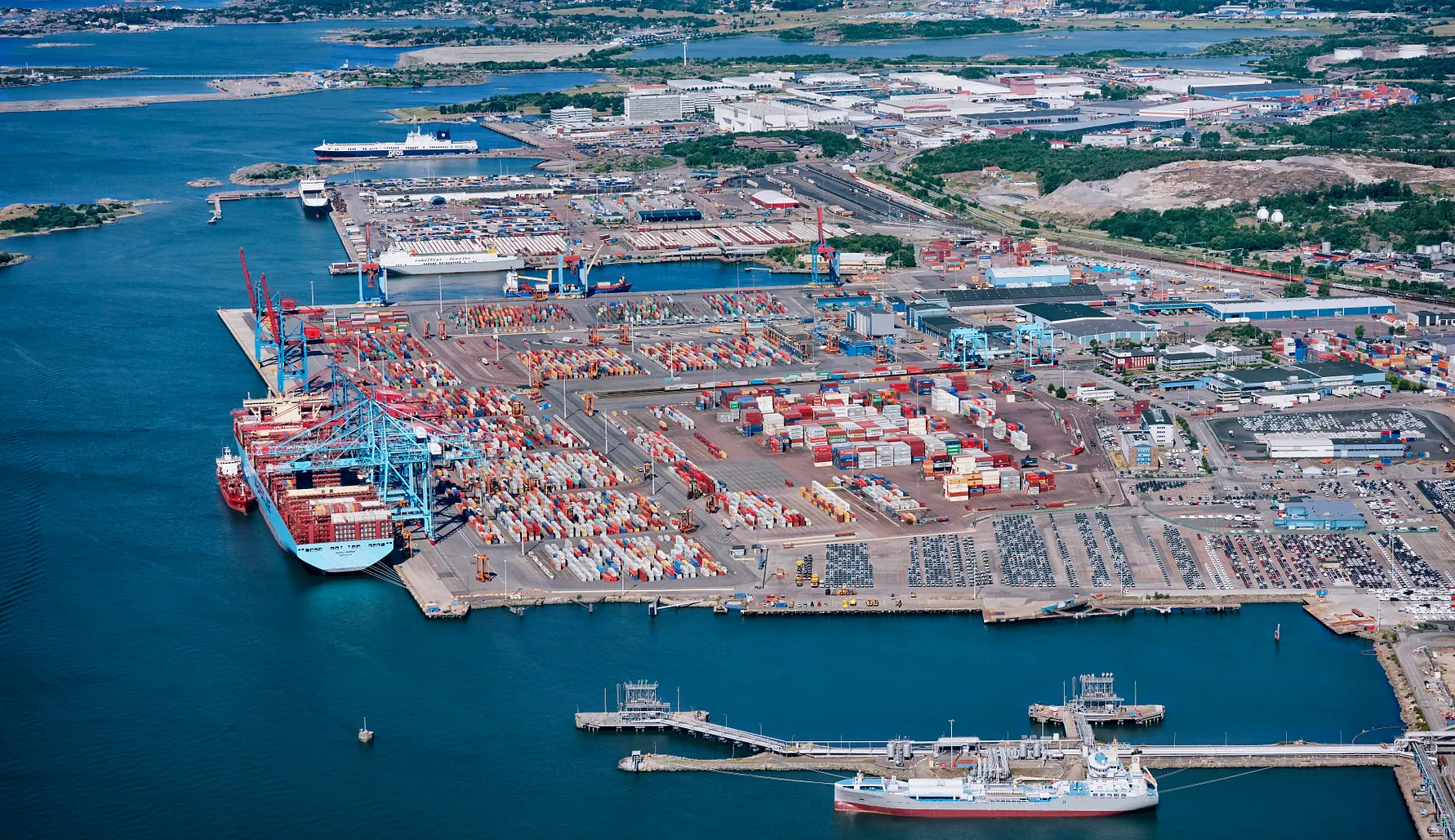 In 2018, 753,000 containers (TEU) were handled at the Port of Gothenburg. Photo: Gothenburg Port Authority.