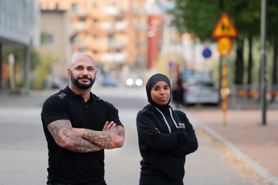 Maher Turkie och Karin Jonsson, grundare av No2Crimes. 