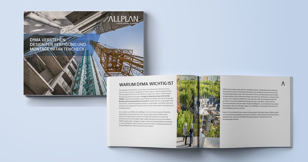 ALLPLAN veröffentlicht neues E-Book "DfMA verstehen: Design für Fertigung und Montage im Faktencheck"