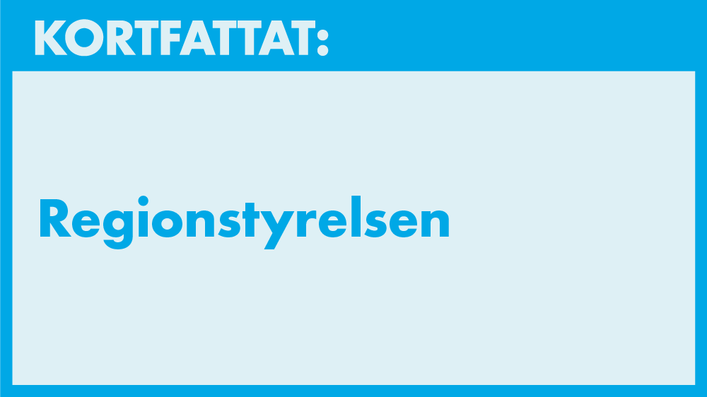 Syntolkning: Kortfattat regionstyrelsen 