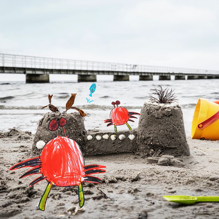 Var inte rädd lilla, krabban - Sommarscen