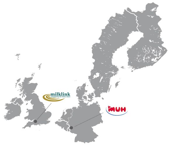 MUH og Milk Link geografisk placering