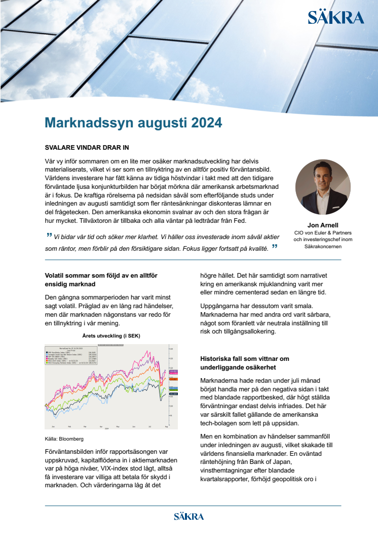 Marknadssyn augusti 2024