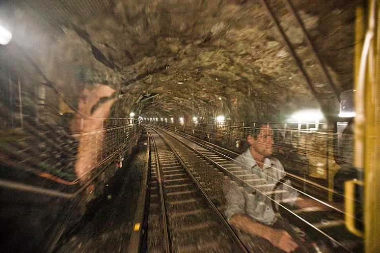 Blivande tunneltågförare under utbildning