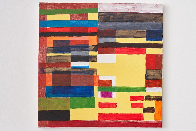 Atta Kwami, Beghoi, 2019. Acrylic on linen. 50.5 x 50.8 cm. Courtesy Atta Kwami Estate and Goodman Gallery. Photo: Alexander Edwards