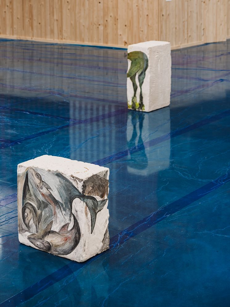 Installationsvy från utställningen Playa! på Bonniers Konsthall