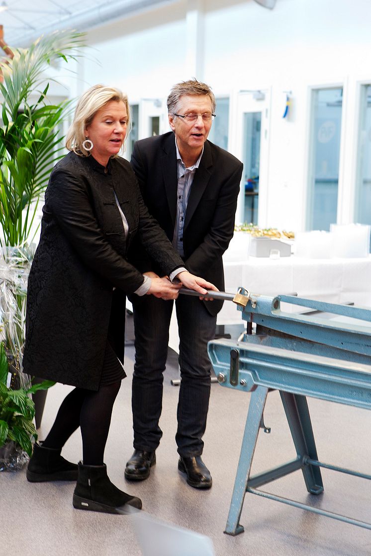 Bandklippning vid PVF Teknikcentrum