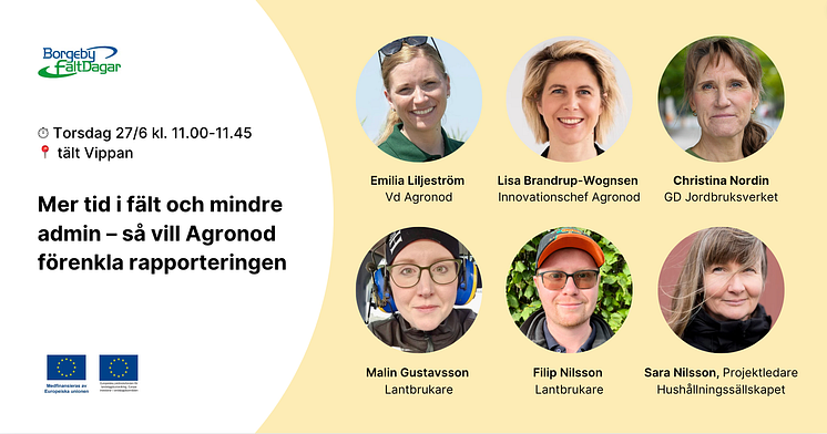 Agronod, seminarium på Borgeby fältdagar 