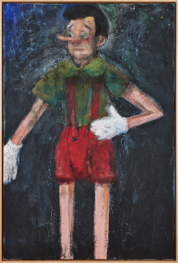 “Pinocchio's Unhappiness About Those He Cares About” by Jim Dine