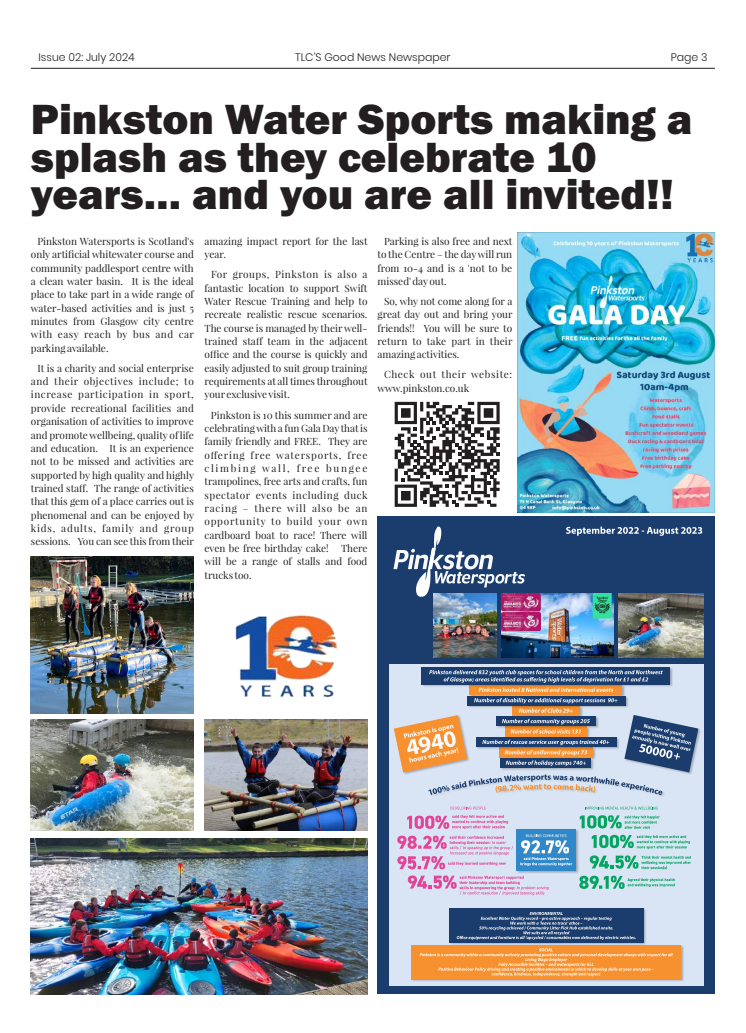 TLC Good News Newsletter - Pinkston Watersports Gala Day 