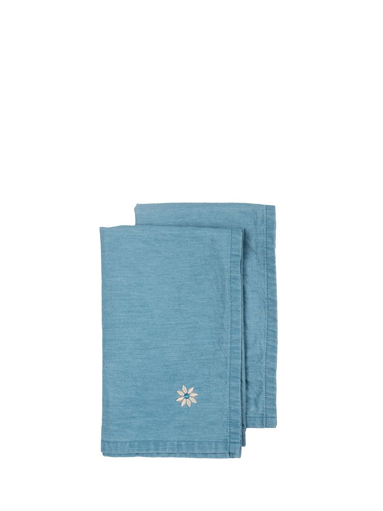 Sagaform SS25 - Eden denim napkin, 2-pcs Blue 