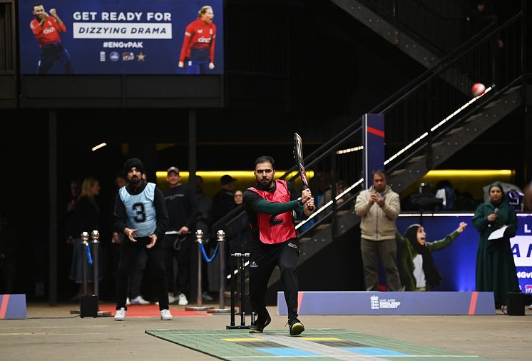 A game at the tape ball showcase in Birmingham